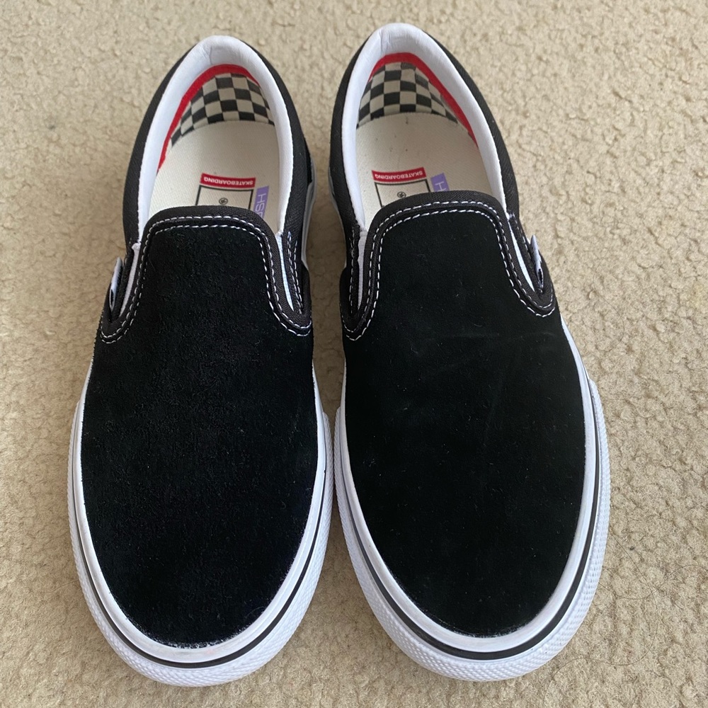 Vans skate slip ons worn once